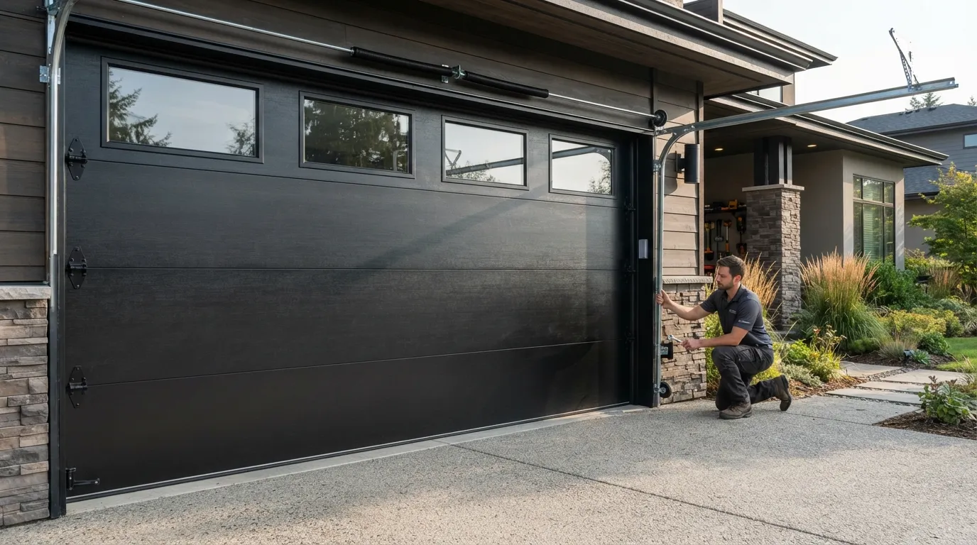 New garage door installed on a Bradenton Florida home
